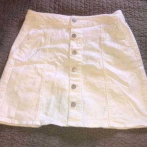 White Denim Skirt